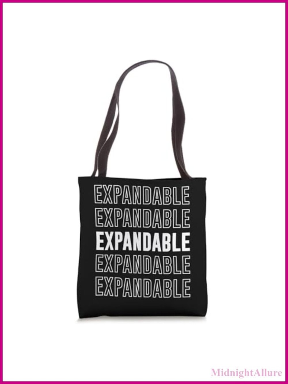 Expandable Tote Bag Lightweight Spun Polyester Canvas Double-Stitched